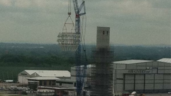 Europe's highest crane in action