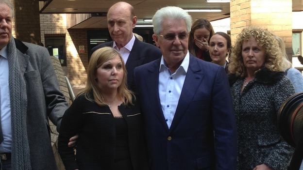 Max Clifford pictured outside court after verdicts were delivered today