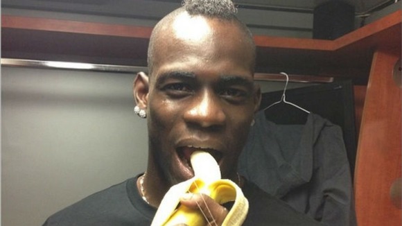 Mario Balotelli supported the anti-racism message by posting this picture on his Instagram account.