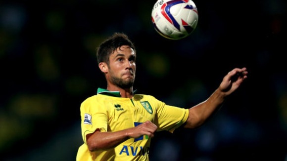 Andrew Surman in action for Norwich City.