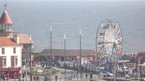 Crowds at Scarborough at Easter