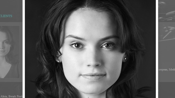 A screengrab taken from Daisy Ridley's management website.
