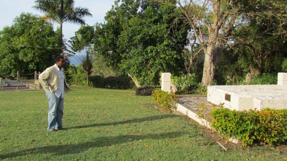 A monument stands at Seville Great House - Jamaica's first plantation - to slaves whose remains were discovered just decades ago.