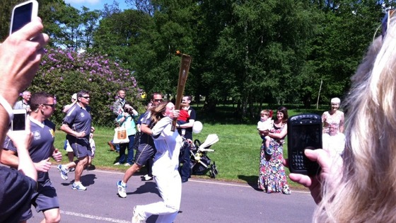 The torch arrives at the safari park