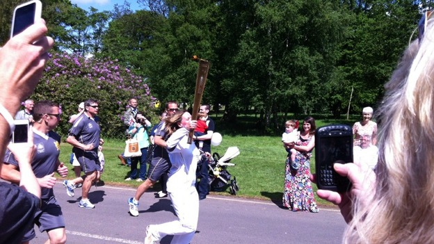 The torch arrives at the safari park