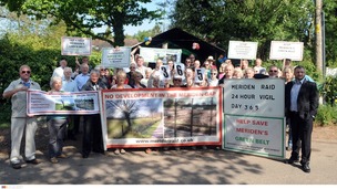 Residents protesting over land occupied by travellers in Meriden