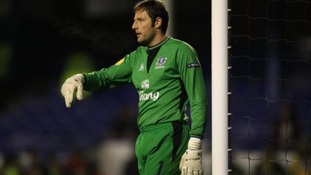 Carlo Nash, seen here playing for Everton, hasn't featured all season for Norwich City.