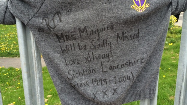 Tributes left at Corpus Cristi Catholic College