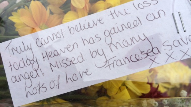 Tributes left at Corpus Cristi Catholic College