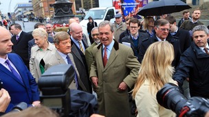 Ukip leader Nigel Farage at the launch of his party's European election last week.