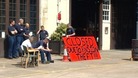 Firefighters on strike