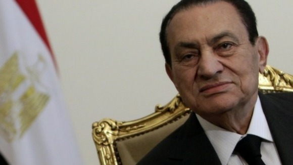 Hosni Mubarak in February 2011 before he ceded power.