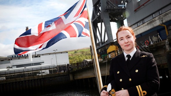 Lieutenant Maxine Stiles in uniform smiling to camera