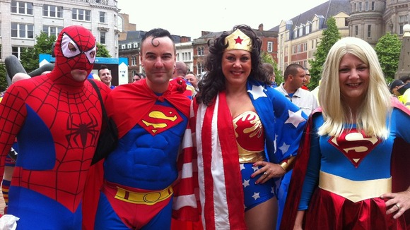 People in fancy dress ready for the parade