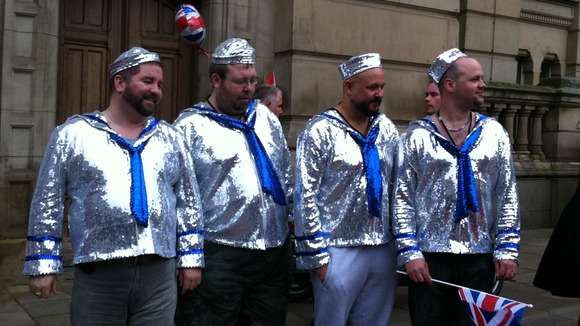 Colourful outfits ready for the parade