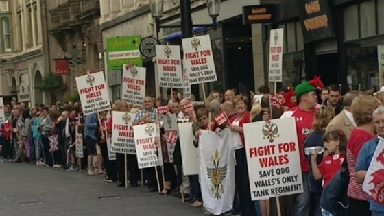 Protests to save 1st the Queen's Dragoon Guards