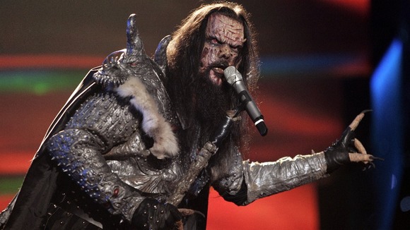 Finnish entry Lordi won in 2006 with Hard Rock Hallelujah.