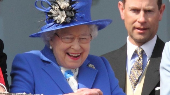 Queen Elizabeth II with her son the Earl of Wessex (right) during Derby Day
