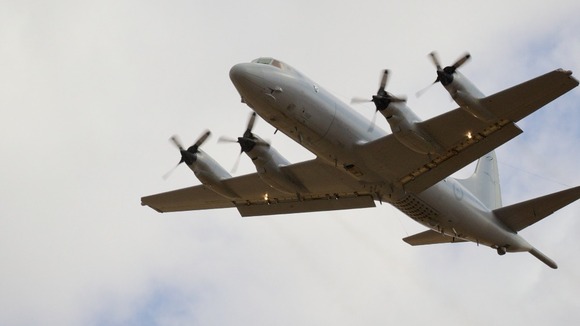 An Australian search aircraft takes off from an airbase in Perth, Western Australia to assist with the international MH370 search effort