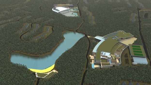 The new Center Parcs developmet in Woburn Forest