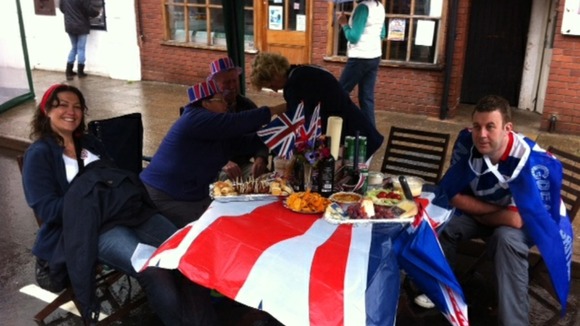 People in Alcester get ready for their street party