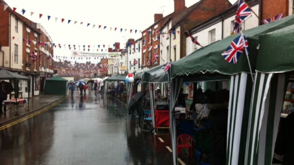 The stalls are set up and ready for the parade