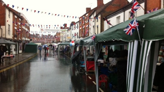 The stalls are set up and ready for the parade