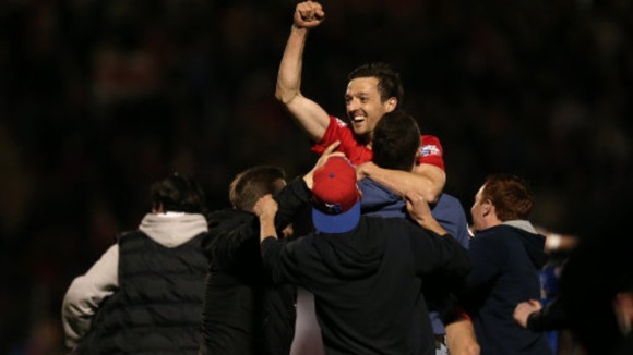 Orient fans invaded the pitch at the end of the game.