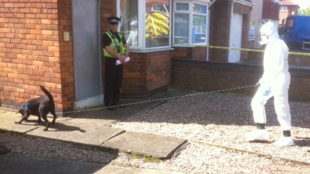 Sniffer dog arrives at Burnholme Grove