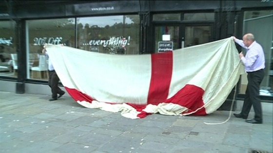 flag at Bath furniture store