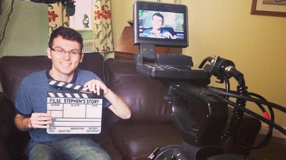 File photo of Stephen Sutton filming Stephen's Story.