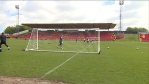 Geatshead training ahead of their Wembley appearance