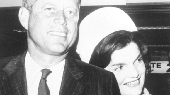 JFK and Jackie Kennedy.