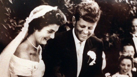 Jackie Kennedy's wedding to JFK in 1953.