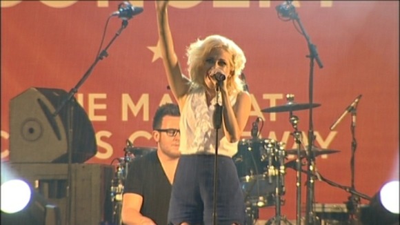 Pixie Lott on stage