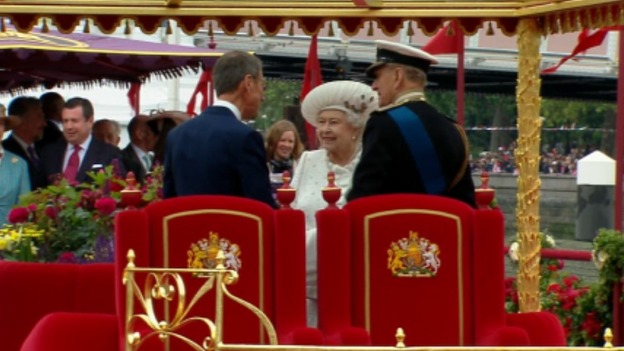 The Queen aboard the Pride of Chartwell