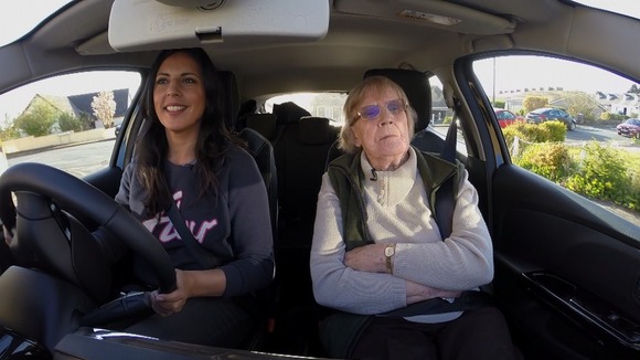 Two women in a car