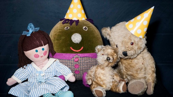 Play School toys, Jemima, Humpty, Little Ted and Big Ted.