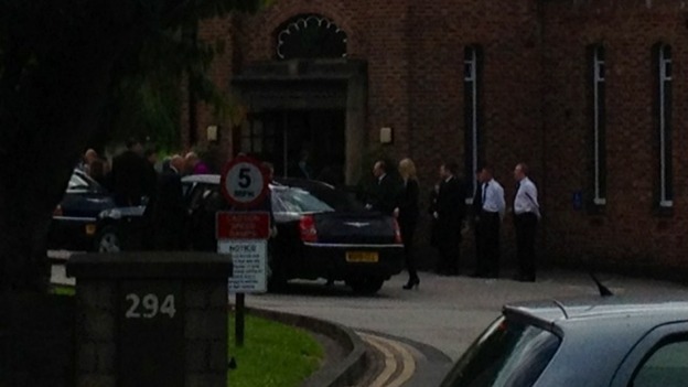 Family arrive for Ann Maguire's funeral