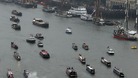 Narrow boats in pageant