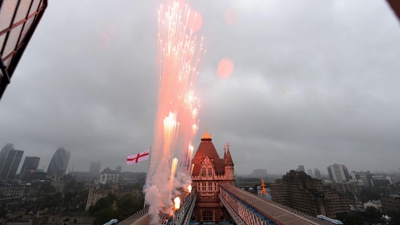 Fireworks on Tower Bridge