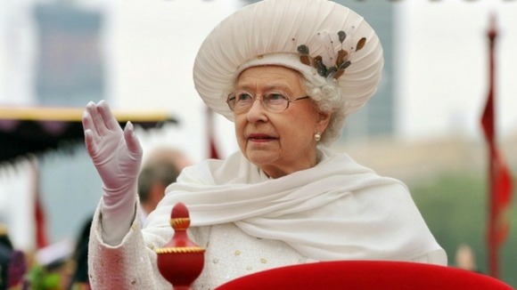 The Queen led the flotilla aboard the Spirit of Chartwell royal barge