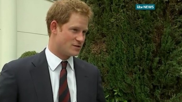 Prince Harry was visiting the site of the battle on its 70th anniversary.