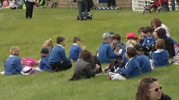 school group at Bath and West