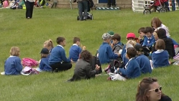school group at Bath and West