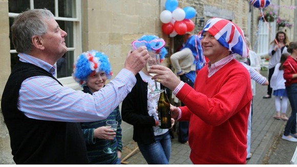Jubilee party in Northleach in Gloucester