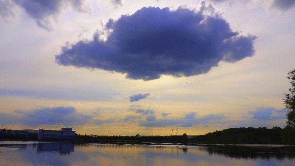 A solitary cloud over Doncaster