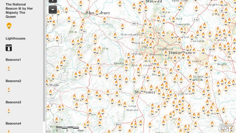 Find your nearest Diamond Jubilee Beacon in the Midlands Central