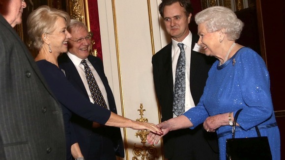 Dame Helen Mirren meeting the Queen earlier this year