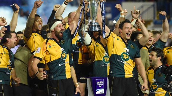 Saints with the Amlin Challenge Cup